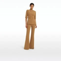 Halluana Cognac Trousers -Cheap dresses store AW21 T439.1 P39.1 HC COGNAC BE59.1 GOLD TABAC ECOM fr 2500x2500 square