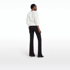 Kamali Ivory Knit Top -Cheap dresses store AW22 KN145.1 TBK IVORY P87.1 HC BLACK ECOM bk 2500x2500 square