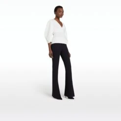 Kamali Ivory Knit Top -Cheap dresses store AW22 KN145.1 TBK IVORY P87.1 HC BLACK ECOM si 2500x2500 square