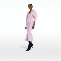 Kamali Lilac Snow Knit Top