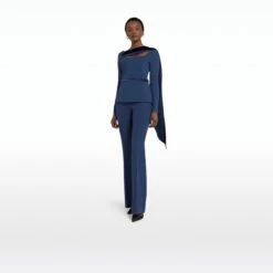 Alexa Ink Blue Trousers -Cheap dresses store AW22 T491.1 HC INKBLUE SV CASPIAN P87.1 HC INKBLUE ECOM fr 2500x2500 square