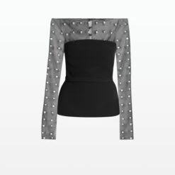 Cresta Black Top -Cheap dresses store AW22 T498.1E48 HC BLACK TU BLACK PACKSHOT pkf 2500x2500 square