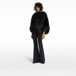 Ezra Black Faux Fur Jacket