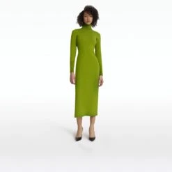 Myaree Olive Knit Midi Dress