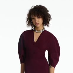 Nyla Currant Knit Midi Dress -Cheap dresses store AW23 KN164.1 BSK CURRANT ECOM d1 2500x2500 square