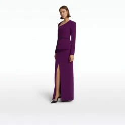 Nadia Currant Top With Embroidered Belt -Cheap dresses store AW23 T548.1 HC CURRANT SK89.1 HC CURRANT ECOM si 2500x2500 square 990f3044 6836 4d46 9897 59747a7f2c4b