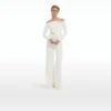 Veasna Ivory & Flower Bud Embroidery Jumpsuit