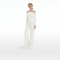 Veasna Ivory & Flower Bud Embroidery Jumpsuit -Cheap dresses store BDL21 JS70.1E36 20 2B 20BE33.1E36 20IVORY ECOM si 2500x2500 square