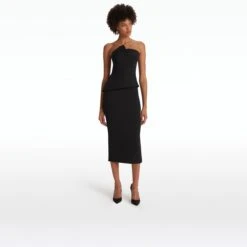 Delani Black Midi Dress