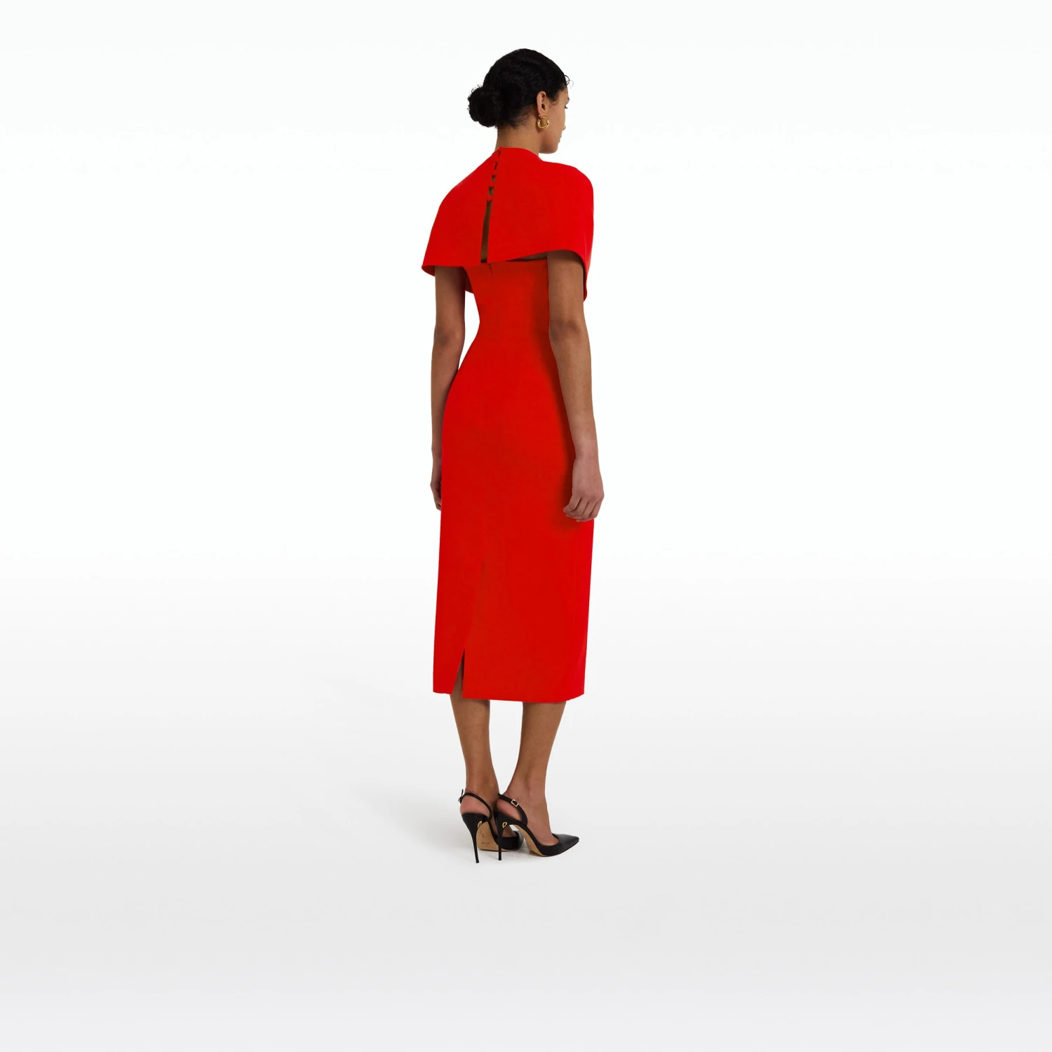 Flora Cherry Red Midi Dress 2 Flora Cherry Red Midi Dress - Image 2