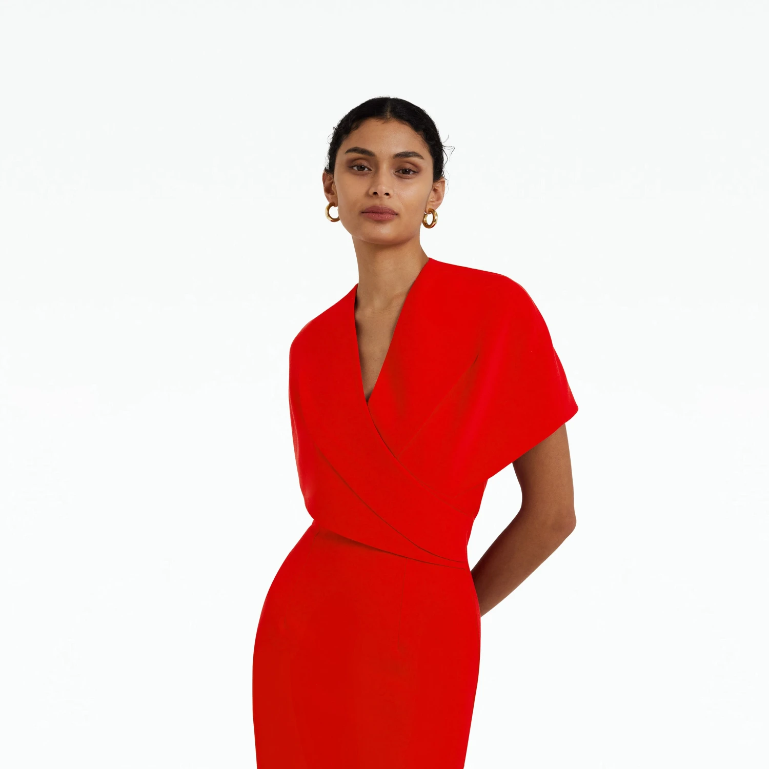 Flora Cherry Red Midi Dress 3 Flora Cherry Red Midi Dress - Image 3