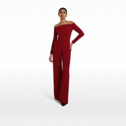 Veasna Azalea Red Jumpsuit