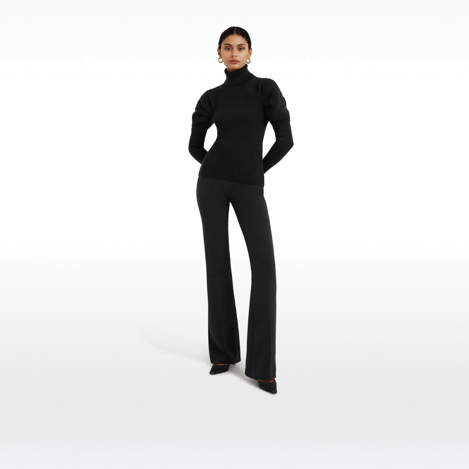 Karine Black Knit Top