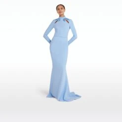 Kamala Soft Sky Long Dress