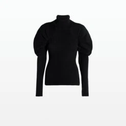 Karine Black Knit Top -Cheap dresses store EL21 KN37.1 BLACK PACKSHOT pkf 2500x2500 square