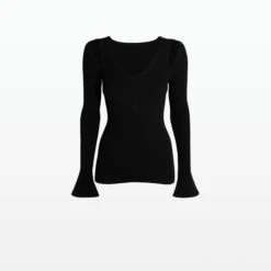Lune Black Knit -Cheap dresses store EL21 KN55.1 BLACK PACKSHOT pkf 2500x2500 square