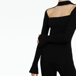 Lou Black Knit -Cheap dresses store EL21 KN56.1 KN57.1 BLACK ECOM 023x2 top d1 2500x2500 square