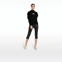 Carine Black Knit -Cheap dresses store EL21 KN66.1 P74.VL BLACK ECOM 076 x2 top fr 2500x2500 square