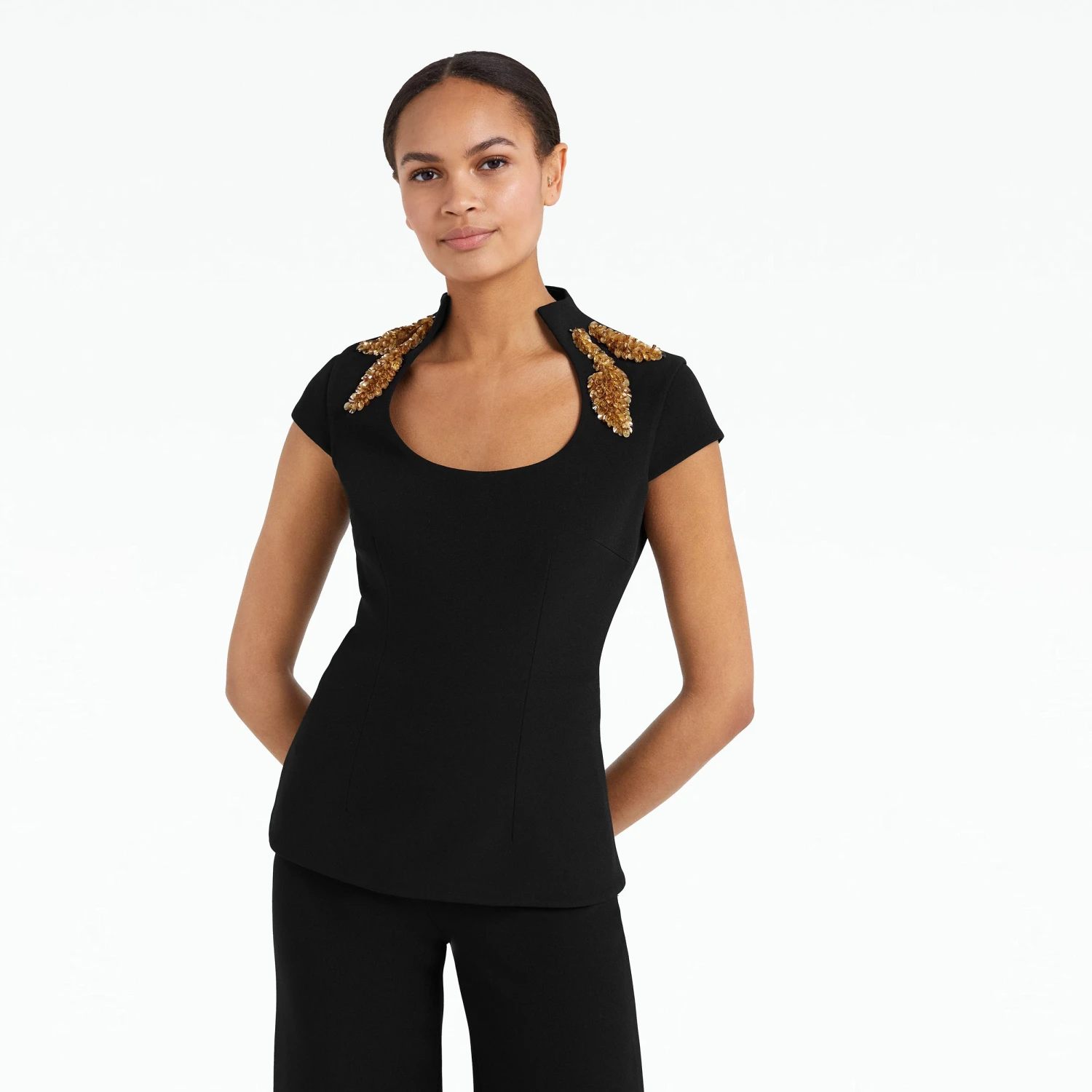 Ruba Black Embroidered Top 3 Ruba Black Embroidered Top - Image 3