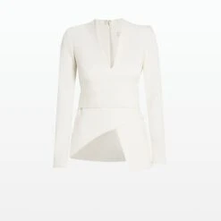 Favara Ivory Top -Cheap dresses store PF21 T398.1 IVORY PACKSHOT pkf 2500x2500 square