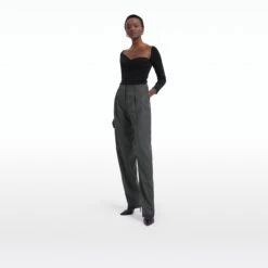 Penelope Grey Melange Trousers