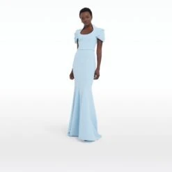 Logan Pale Blue Long Dress