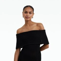 Kole Black Knit Short Dress -Cheap dresses store PF22 KN140.1 DY BLACK ECOM d1 2500x2500 square