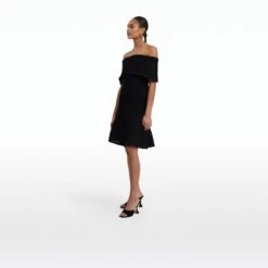 Kole Black Knit Short Dress -Cheap dresses store PF22 KN140.1 DY BLACK ECOM si 2500x2500 square