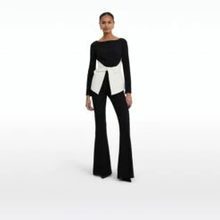 Tayla Black & Ivory Top