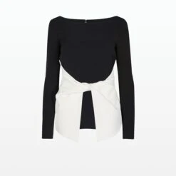 Tayla Black & Ivory Top -Cheap dresses store PF22 T475.1 HC BLACK IVORY PACKSHOT pkf