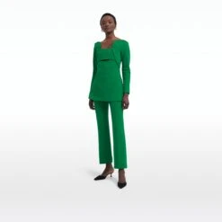 Mari Jewel Green Trousers