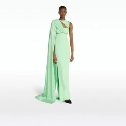 Rotha Brook Green Long Dress