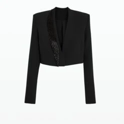 Crainelle Black Jacket -Cheap dresses store PF23 J130.1E77 HC BLACK DCF EMB BLACK PACKSHOT pkf gradient 2500x2500 d98f4e62 0e3b 4fcf 9ee3 4e6a29b8f314