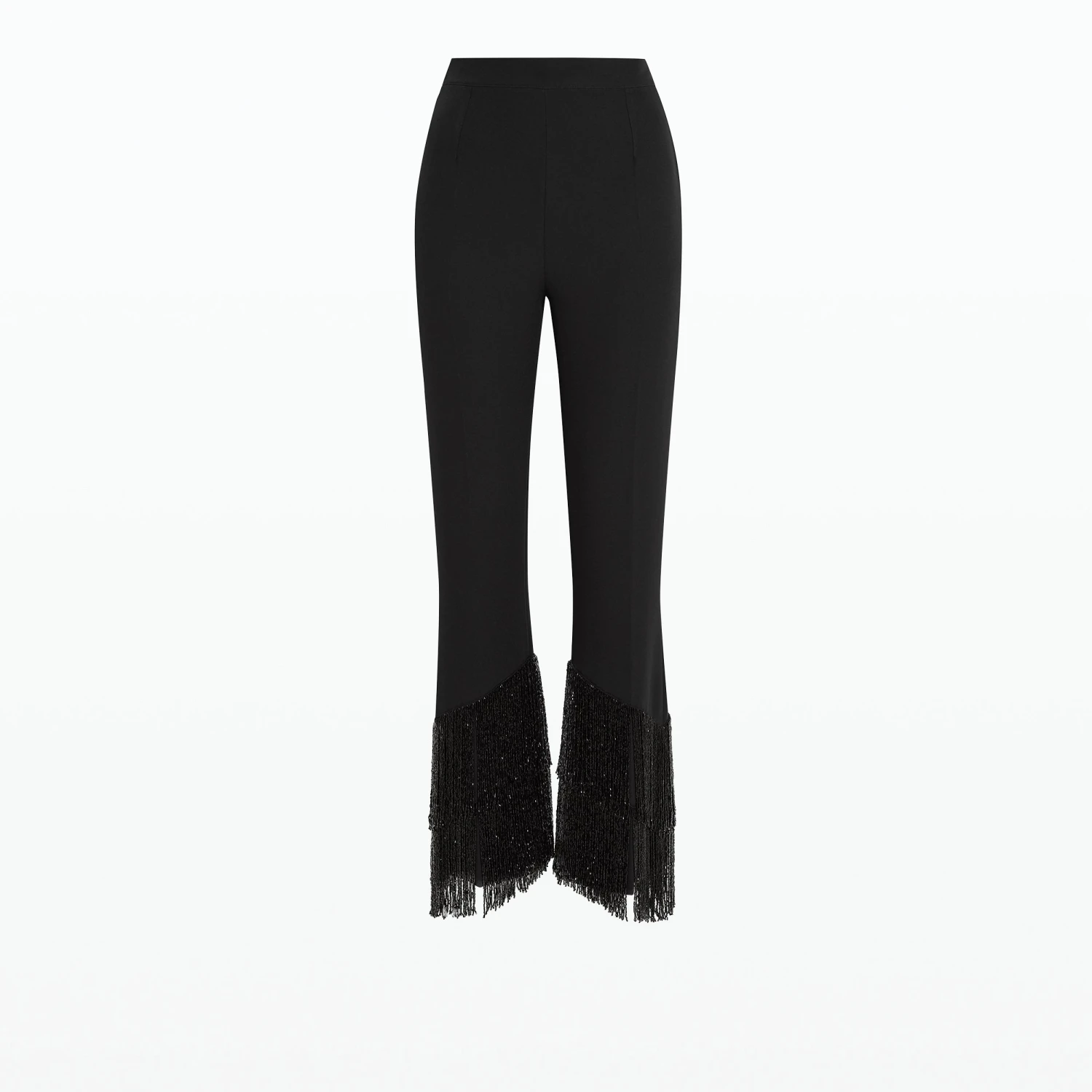 Mari Black Deco Fringe Trousers 5 Mari Black Deco Fringe Trousers - Image 5