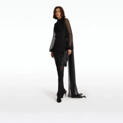 Delfinane Black Top -Cheap dresses store PF23 T540.1 SLC BLACK SK78.1E77 HC BLACK DCF EMB BLACK T540.1 SLC BLACK ECOM si 2500x2500 square2