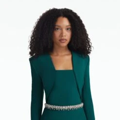 Samuela Alpine Green Top With Embroidered Belt -Cheap dresses store PF24 T581.1 BE68.1E151 HC ALPINEGREEN AT EMB CRYSTAL SK33.1 HC ALPINEGREEN ECOM d1 2500x2500 square