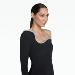 Constanza Black Embroidered Midi Dress -Cheap dresses store RS23 D463.1E66 HC BLACK GUNMETAL ECOM d1 2500x2500 square