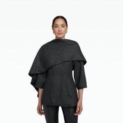 Etta Speckled Grey Jacket -Cheap dresses store RS23 J123.2 HW SPECKLEDGREY P92.VL VL BLACK ECOM d1 2500x2500 square