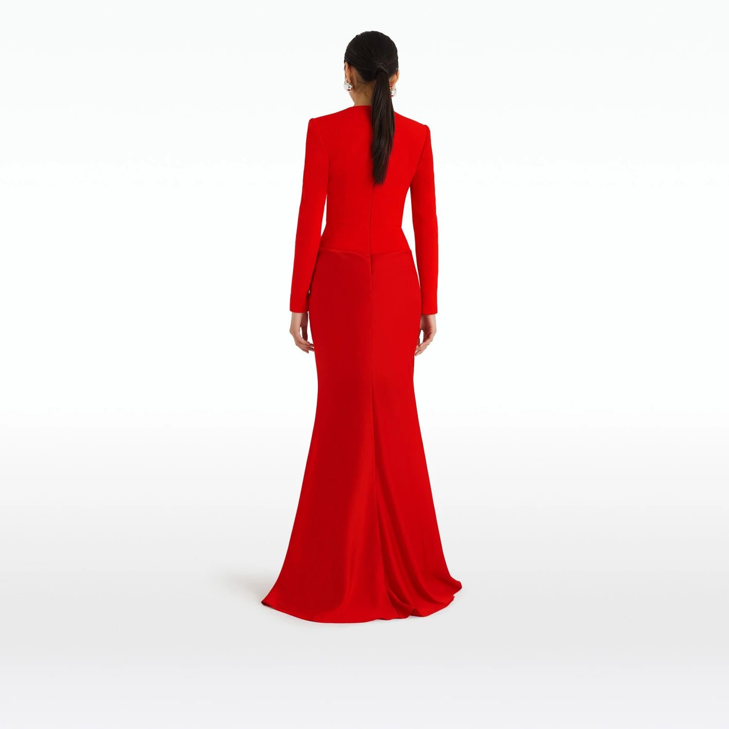 Naira Cherry Red Long Dress 2 Naira Cherry Red Long Dress - Image 2