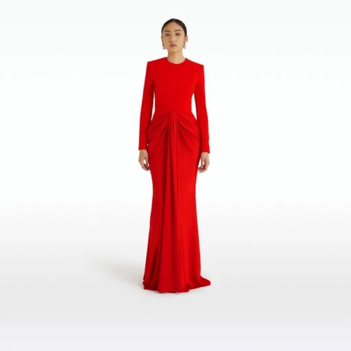 Naira Cherry Red Long Dress -Cheap dresses store RS24 DL752.1 HC CHERRYRED LSBC CHERRYRED ECOM fr 2500x2500 square