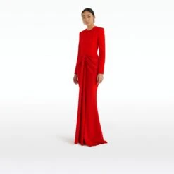 Naira Cherry Red Long Dress 8 Naira Cherry Red Long Dress -Cheap dresses store RS24 DL752.1 HC CHERRYRED LSBC CHERRYRED ECOM si 2500x2500 square