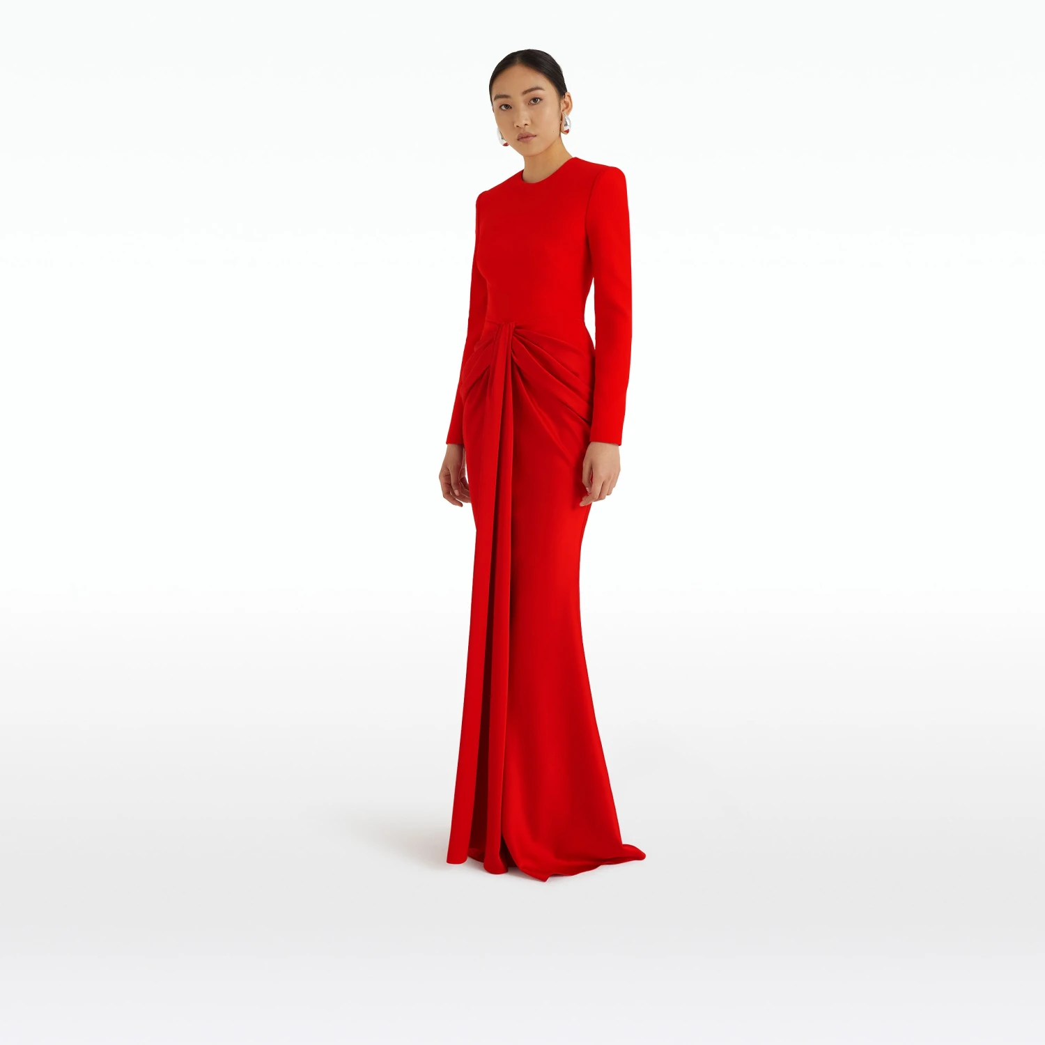 Naira Cherry Red Long Dress 4 Naira Cherry Red Long Dress - Image 4