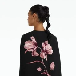 Camila Black Embroidered Coat -Cheap dresses store SS22 C46.1E40 HC 2BOE BLACK P87.1 HC BLACK MODEL d1 2500x2500 square