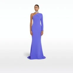 Rihanna Anemone Blue Long Dress