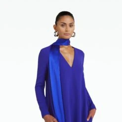 Aleah Azure Blue Long Dress -Cheap dresses store SS22 DL557.1 HC 2BSSS AZUREBLUE MODEL d1 2500x2500 square