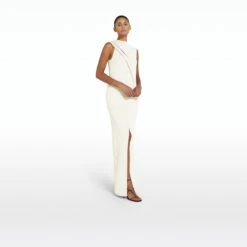 Iris Ivory Long Dress 7 Iris Ivory Long Dress -Cheap dresses store SS22 DL563.1 FJ IVORY MODEL si 2500x2500 square