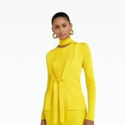 Mani Canary Knit Cardigan -Cheap dresses store SS22 KN120.1 TBK CANARY KN116.1 TBK CANARY MODEL d1 2500x2500 square