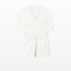 Andrey Ivory Top -Cheap dresses store SS22 T464.1 FJ IVORY PACKSHOT pkf gradient 2500x2500 9b3a4d21 0eb6 4351 9b3f b2d3a1057a34