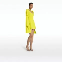 Mila Chartreuse Embroidered Short Dress -Cheap dresses store SS23 D522.1E82 HC CHARTREUSE FL EMB CHARTREUSE ECOM si 2500x2500 square