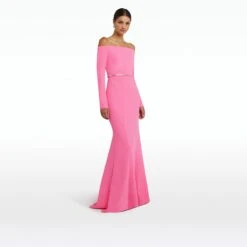 Rory Aurora Long Dress With Embroidered Belt -Cheap dresses store SS23 DL636.1 BE68.1E71 HC AURORA MD EMB CRYSTAL ECOM si 2500x2500 square
